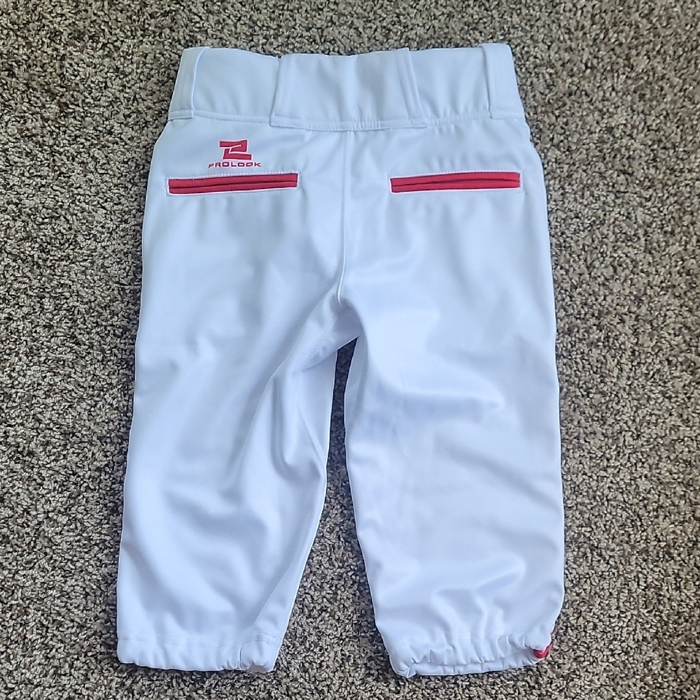 Baseball Dize 24 Kids White Pants with Red Stripes - Picture 5 of 5